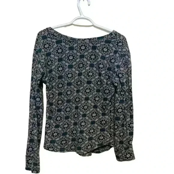 BDG Medium Weight Long Sleeve Shirt w Stretch Green/Gray/Gold - Picture 4 of 5